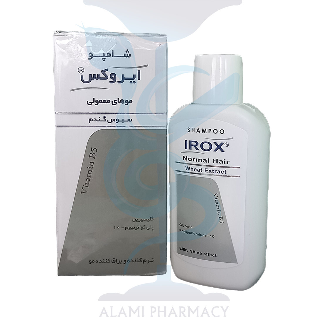 شامپو براق کننده موی ایروکس حاوی عصاره سبوس گندم مناسب موهای معمولی حجم 200 میل