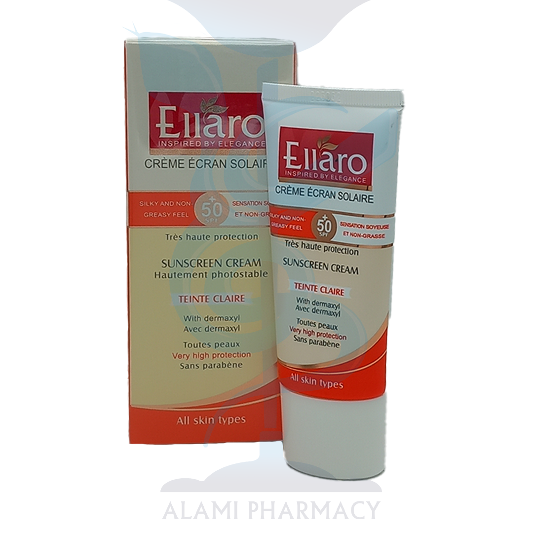 کرم ضد آفتاب انواع پوست بژ روشن Spf 50 الارو حجم 50میل