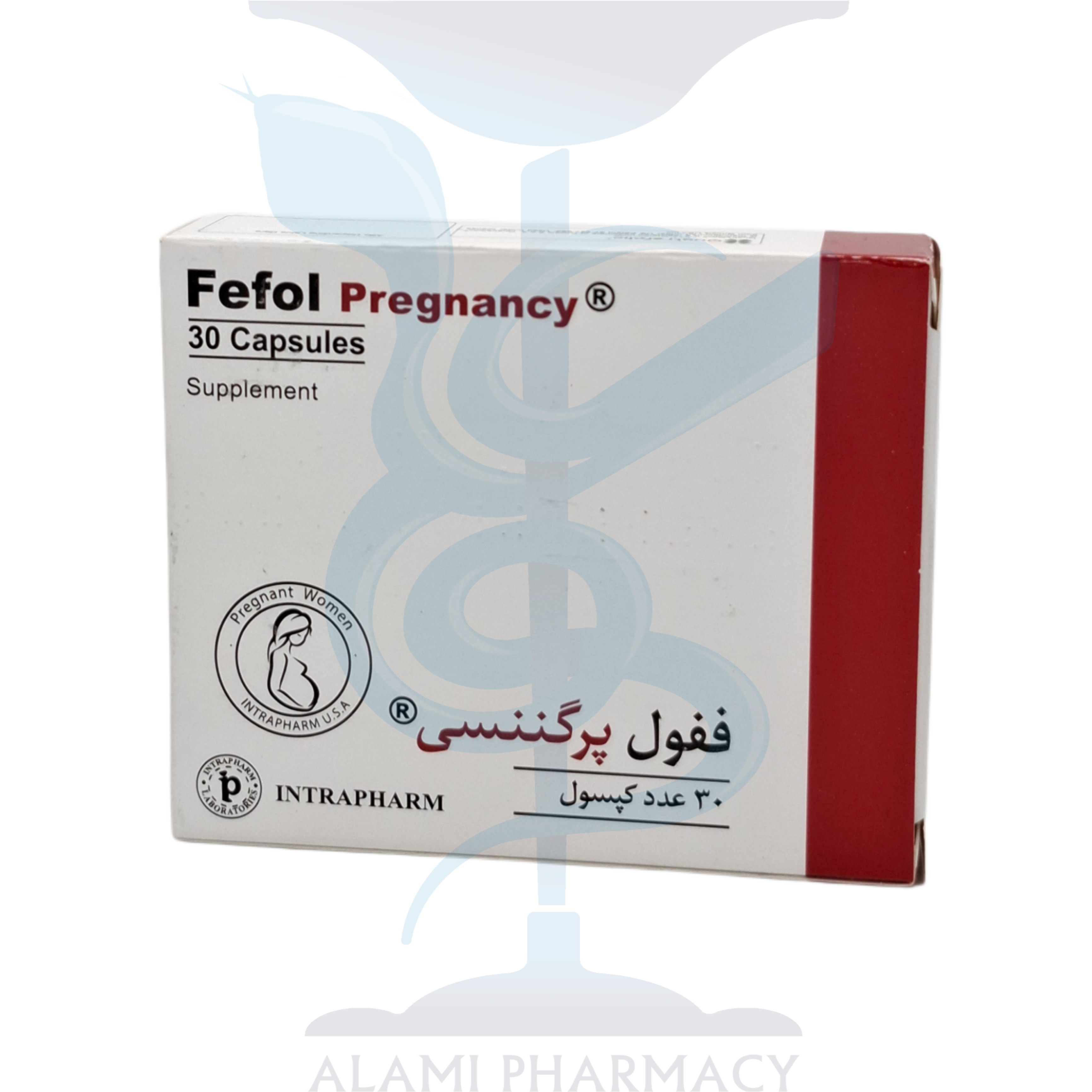کپسول ففول پرگننسی اینترا فارم بسته 30 عددی مکمل تقویتی دوران بارداری