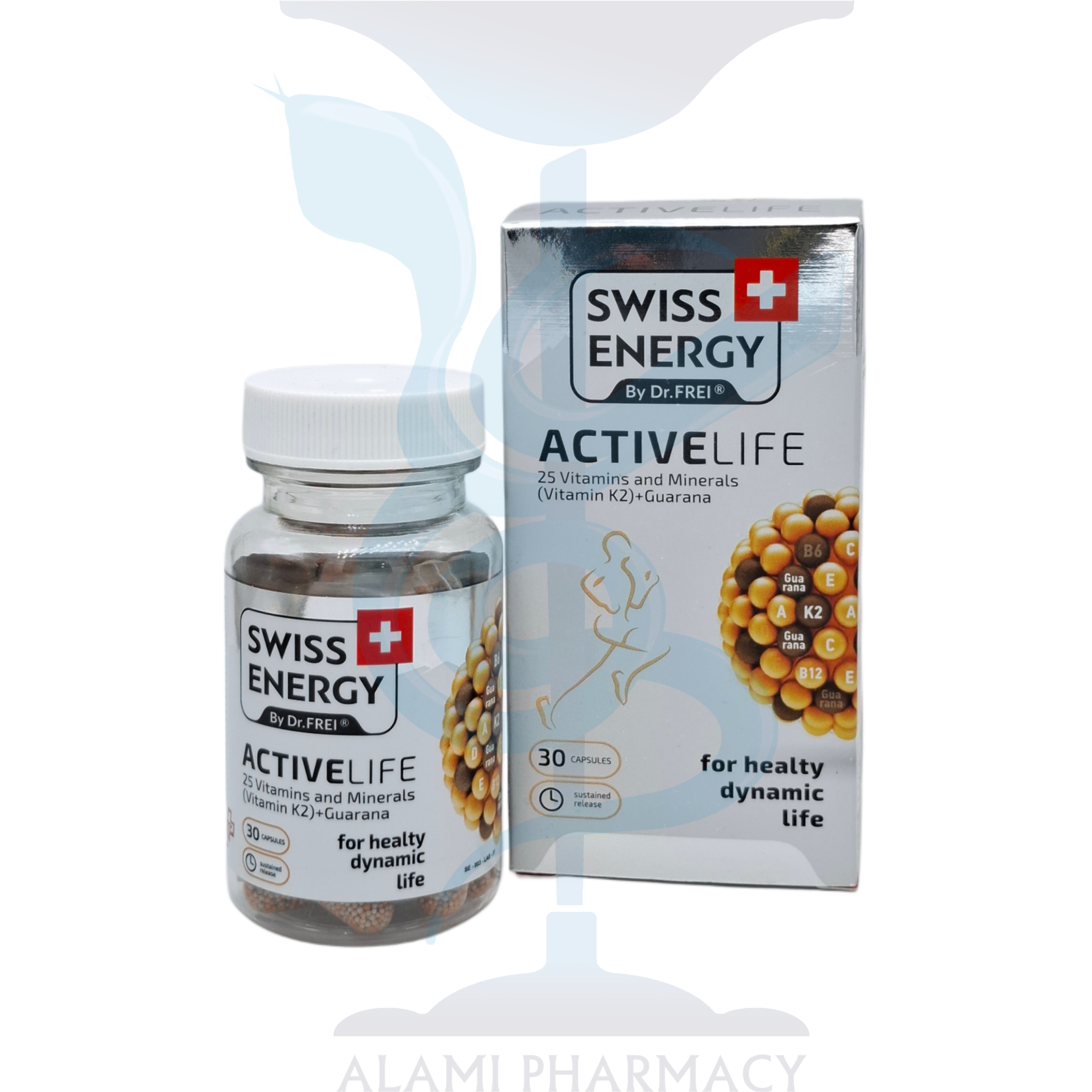 کپسول مکمل اکتیو لایف سوئیس انرژی بسته 30 عددی