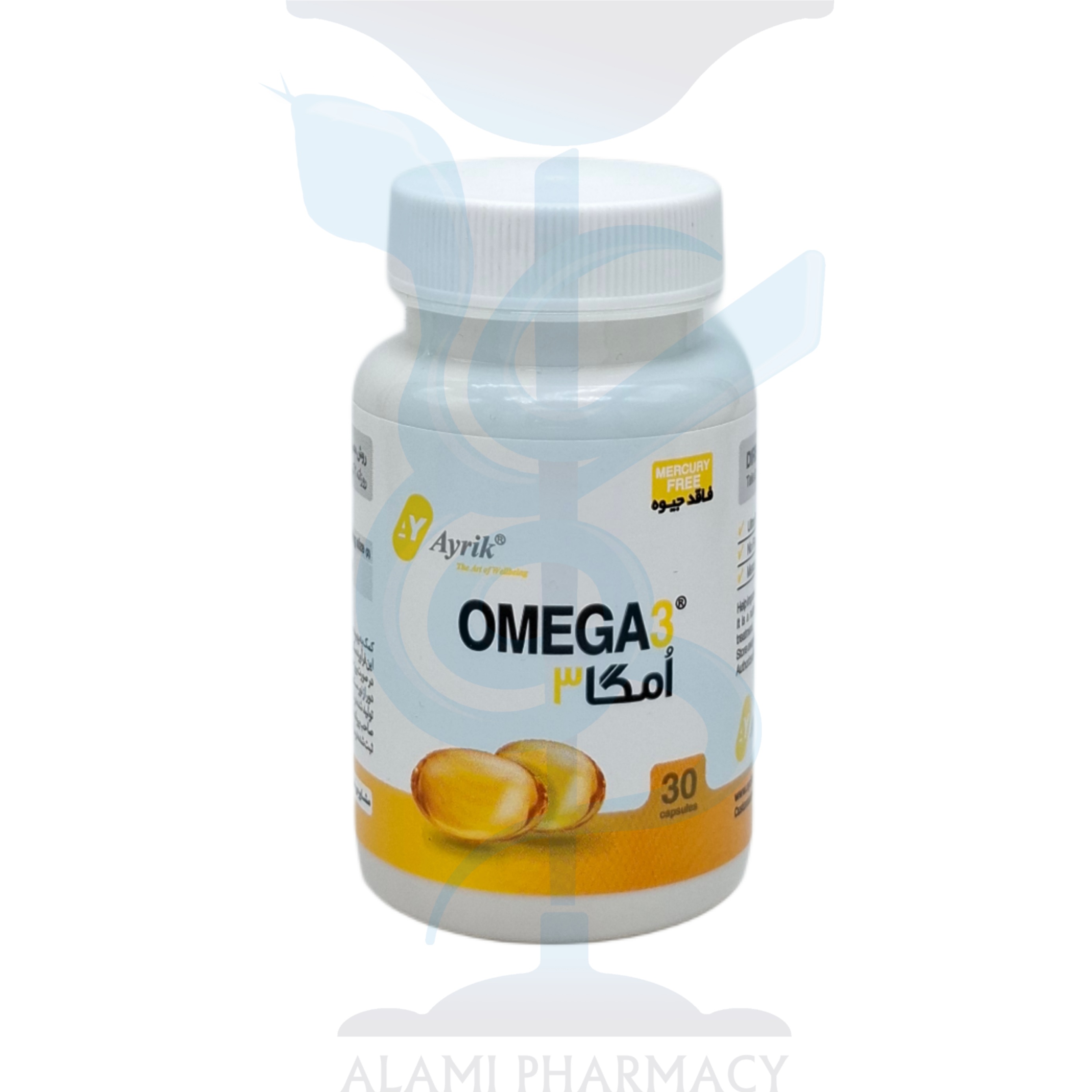 کپسول امگا 3 آیریک 30 عددی فاقد جیوه