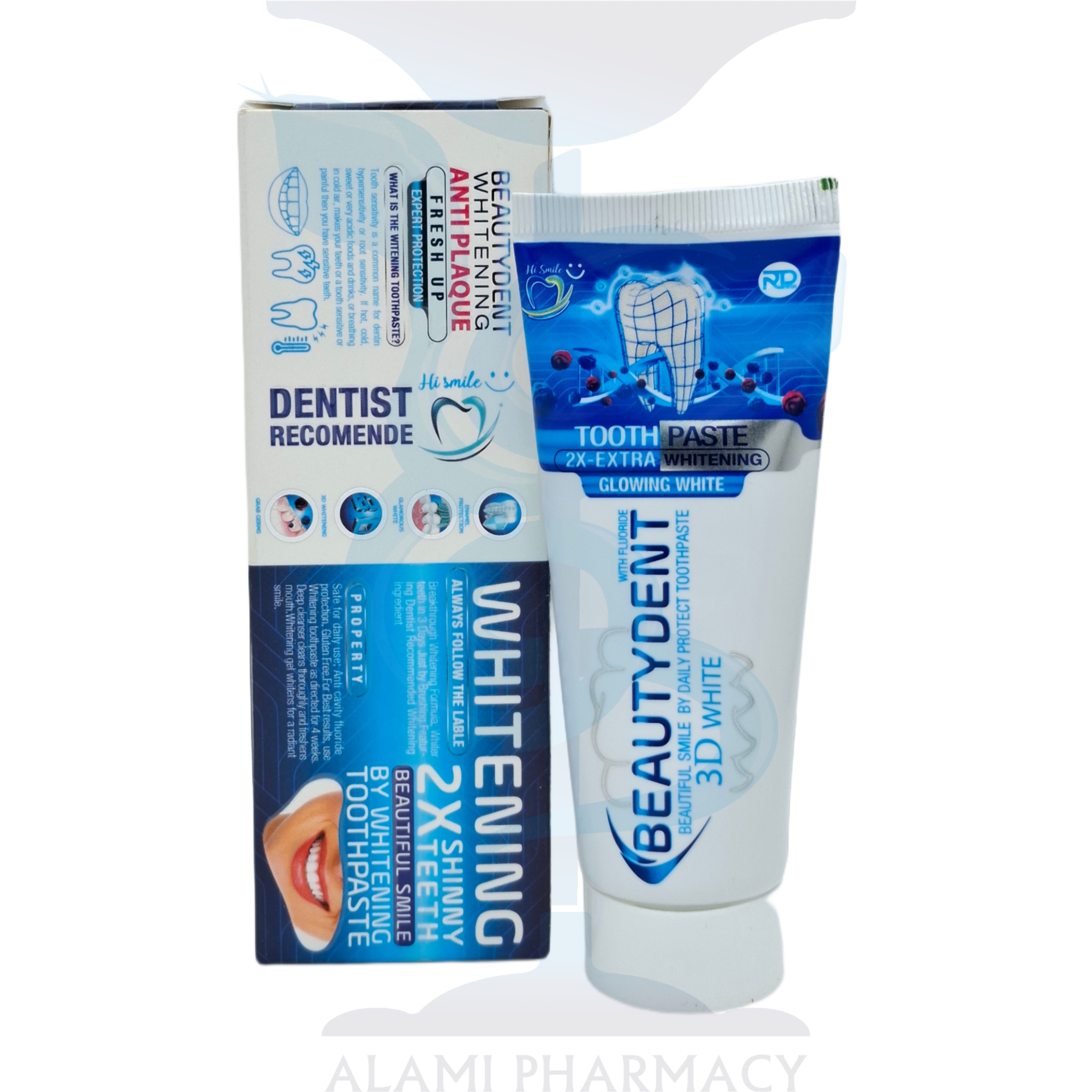 خمیر دندان سفید کننده بیوتی دنت مدل white 3D حجم 75 میل